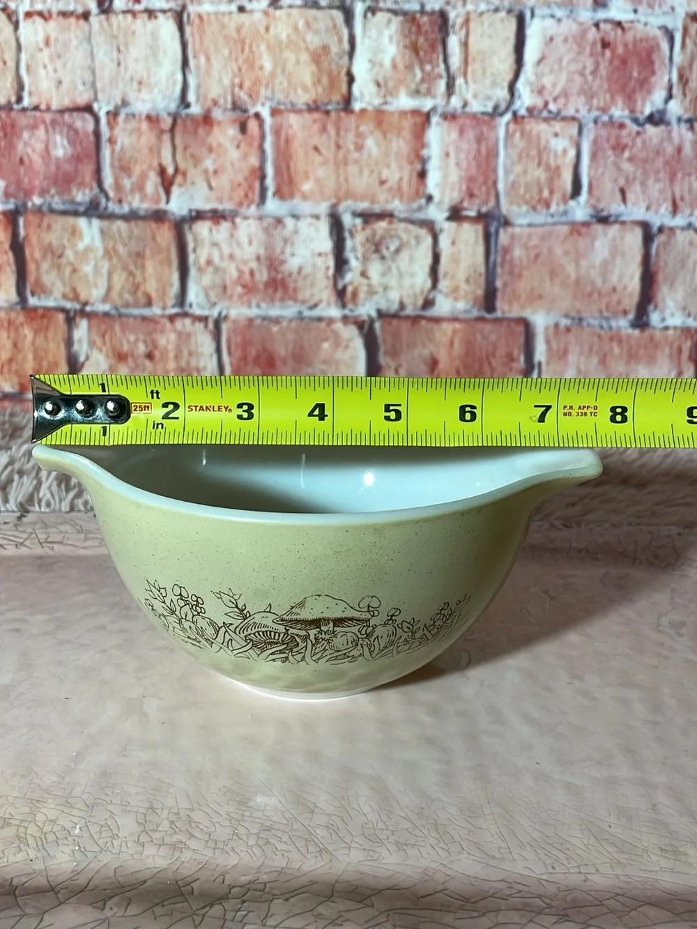 Pyrex Mushroom Pattern Mixing Bowl